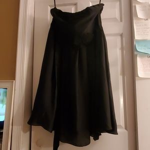 Strapless Black Evening dress with flower detail